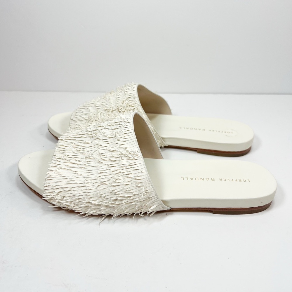 Loeffler Randall Ava Ivory Fringe Slide Sandals size 9.5 - Picture 9 of 14